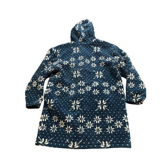 Vintage 90s LL Bean Native Deep Pile Jacket Button Fleece USA Made Long Medium - Picture 4 of 8